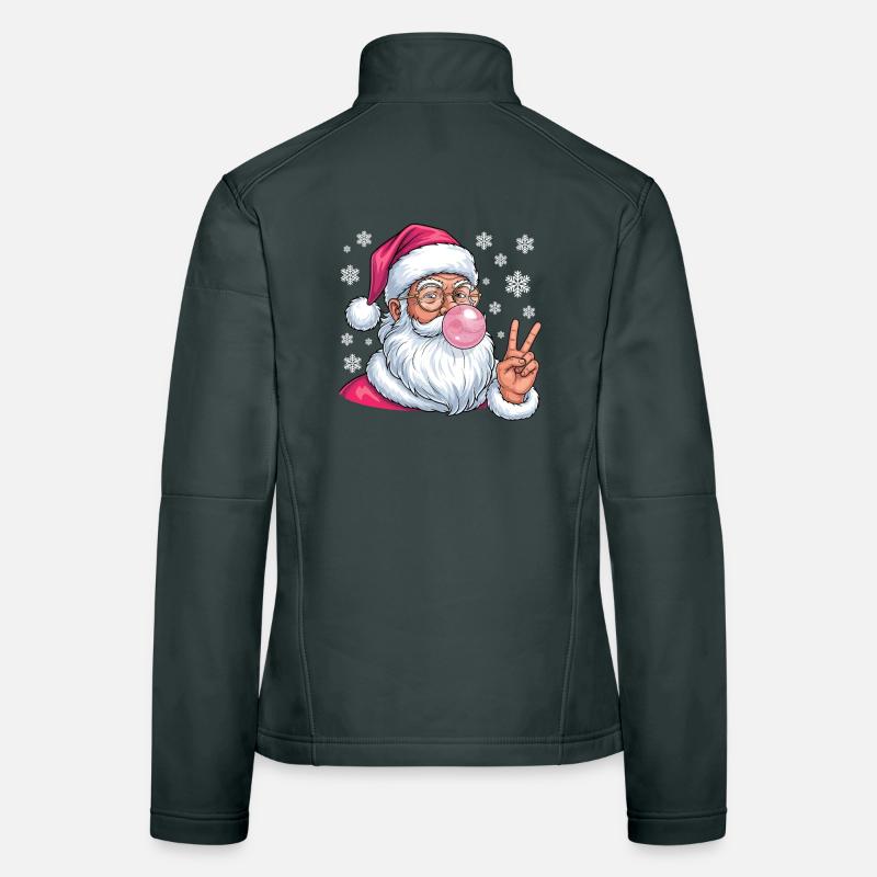 Santa Claus Bubble Gum Women's Softshell Jacket