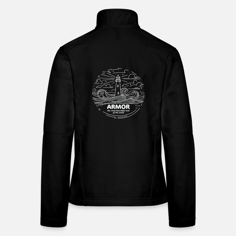 Tshirt Côtes d'Armor Bretagne Fierté Veste en tissu softshell Femme
