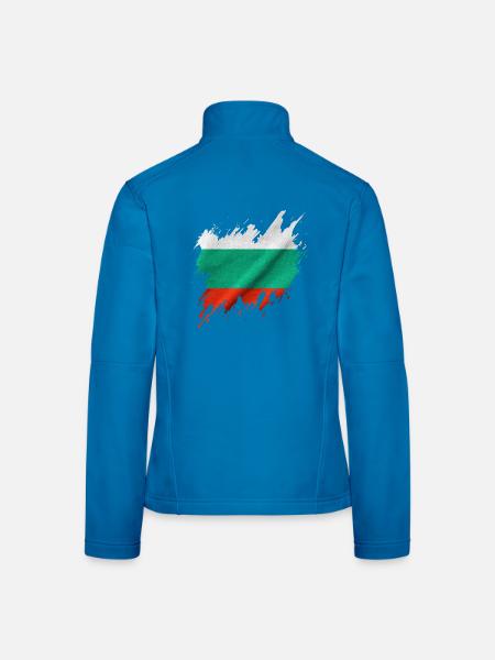 Drapeau bulgare, style déchiré - Veste en tissu softshell Femme - noir - Dos