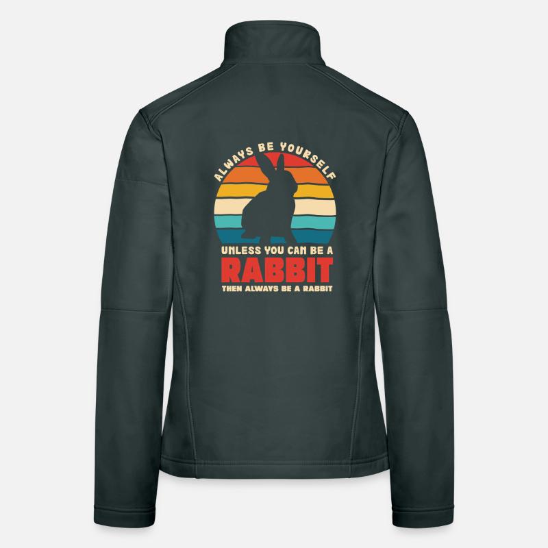 Retro Hasen Spruch Sei Du Selbst Frauen Softshelljacke