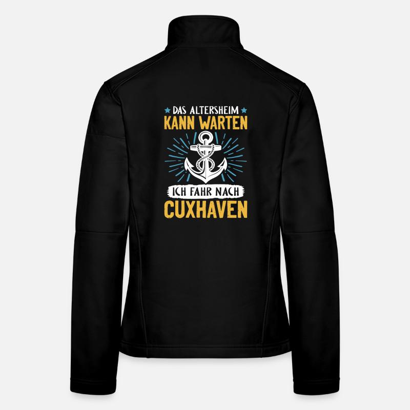 Papi MAISON DE RETRAITE PEUT ATTENDRE, JE VAIS Veste en tissu softshell Femme