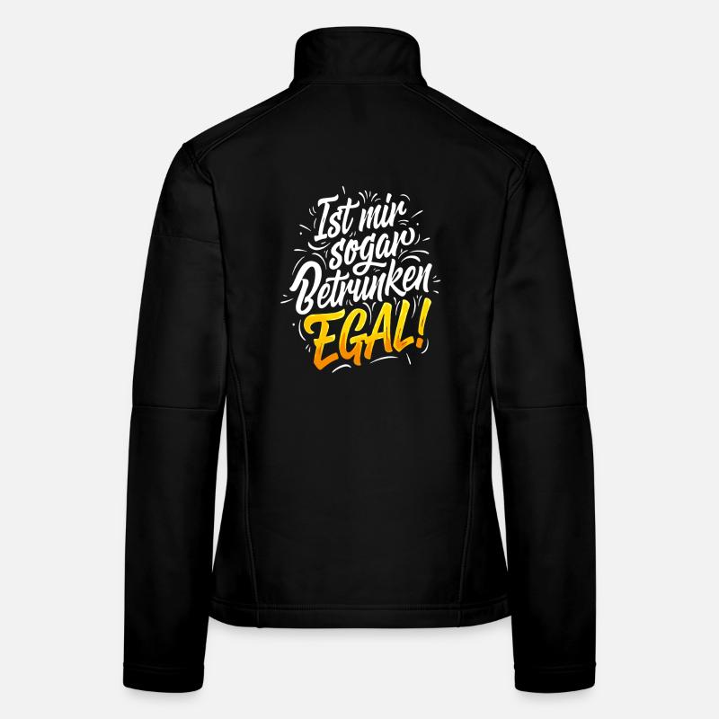 Ivre peu importe dire fête moderne lettrage à la main Veste en tissu softshell Femme
