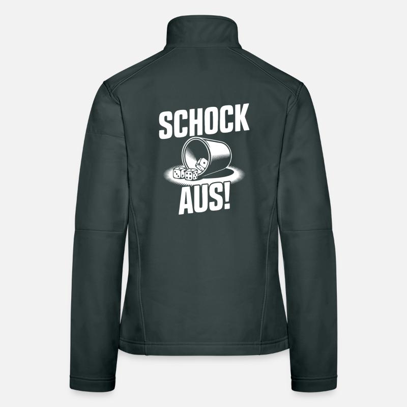 Choc ! Drôle Choquant, Dés, Puzzle Veste en tissu softshell Femme