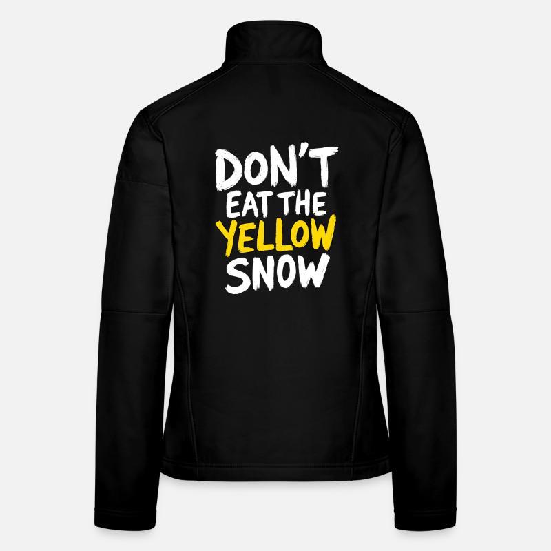Ne mangez pas la neige jaune Veste en tissu softshell Femme