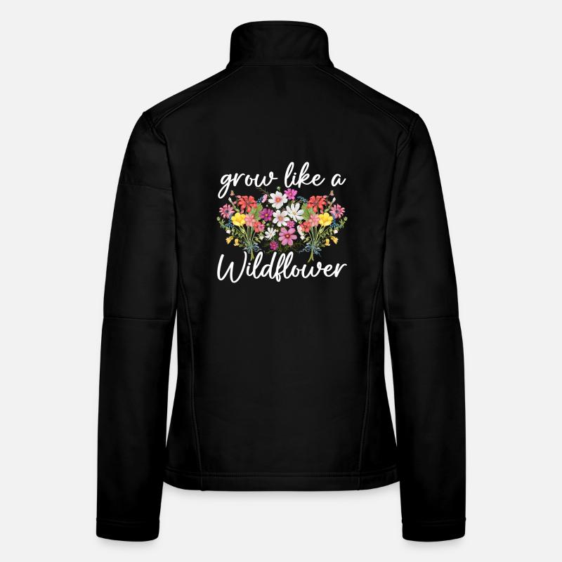 Grandir comme une fleur sauvage Veste en tissu softshell Femme