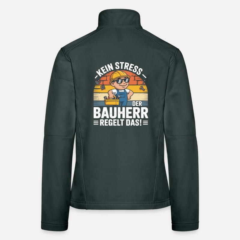 Pas de stress, le constructeur s’en occupe ! Veste en tissu softshell Femme