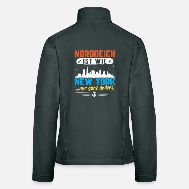 Norddeich, c'est comme New York, mais complètement différent. Veste en tissu softshell Femme
