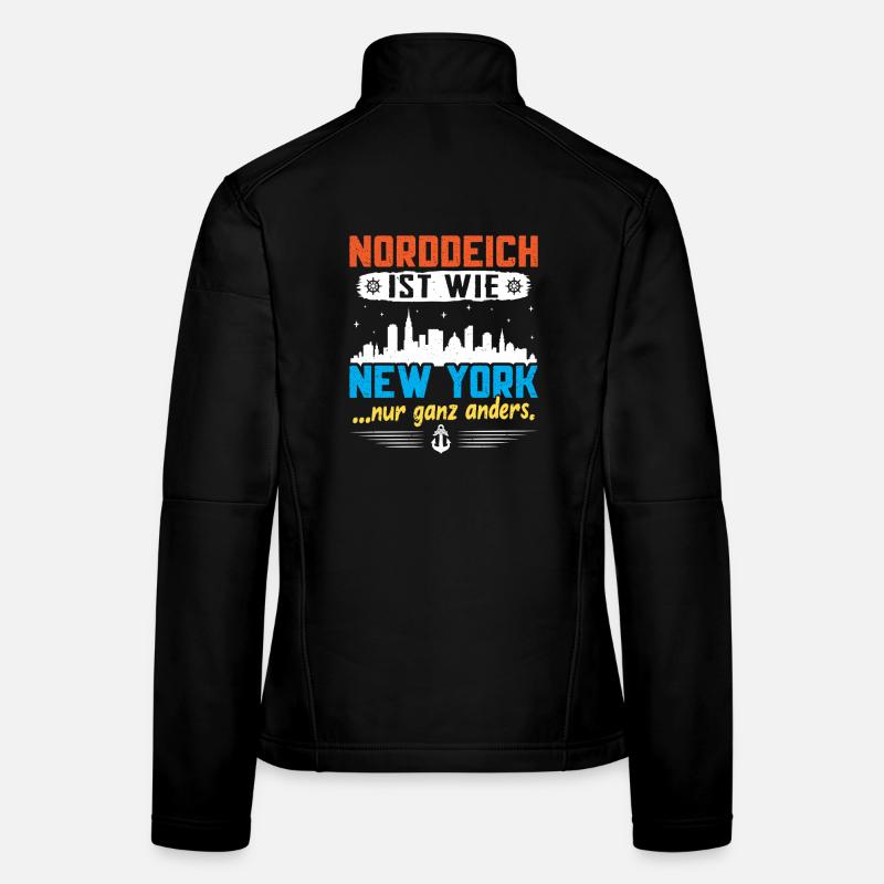 Norddeich, c'est comme New York, mais complètement différent. Veste en tissu softshell Femme