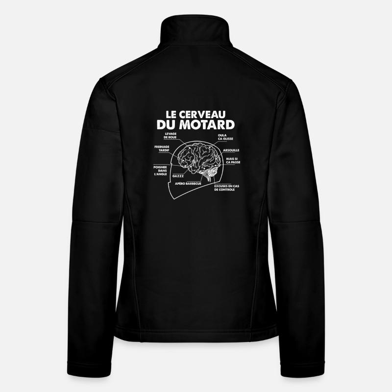 Cerveau Motard Anatomie Veste en tissu softshell Femme