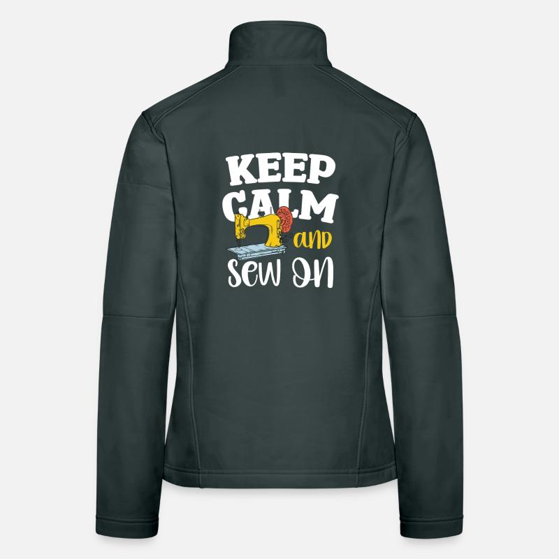 Keep Calm and Sew On Women's Softshell Jacket