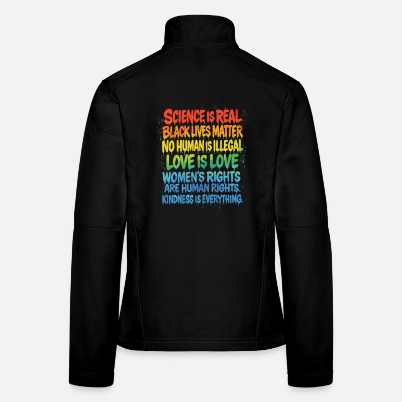 Regenbogen Statement – Human Rights Pride Frauen Softshelljacke