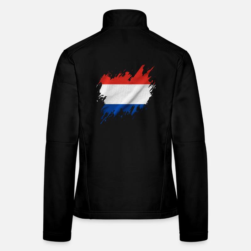 Holland flag, torn style Women's Softshell Jacket
