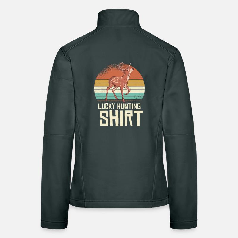 Deer Retro Sunset Shirt Women's Softshell Jacket