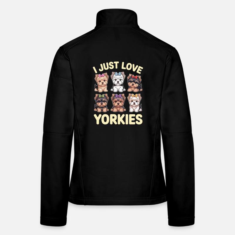 Ich Liebe Einfach Hunde Süße Hundeillustration Frauen Softshelljacke