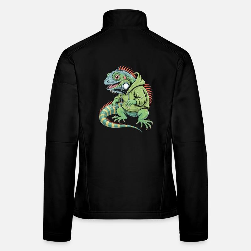 Iguane cool avec sweat à capuche Veste en tissu softshell Femme