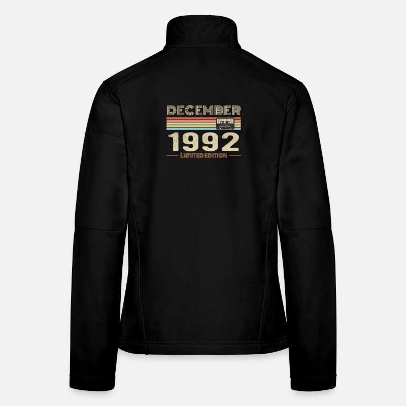 Décembre 1992 anniversaire Décembre 1992 Décembre Veste en tissu softshell Femme