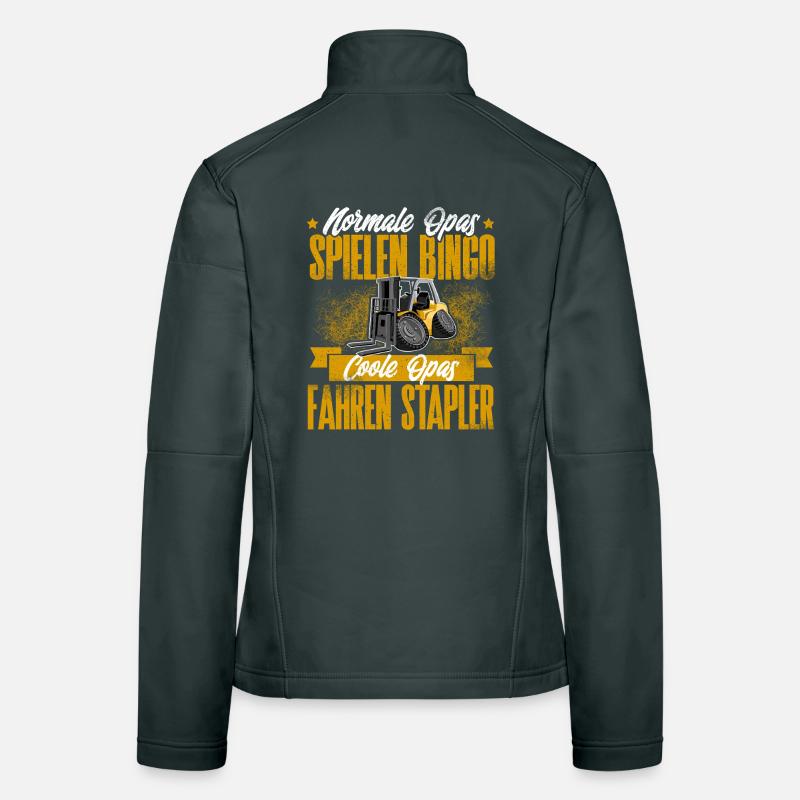 Opa Staplerfahrer Frauen Softshelljacke