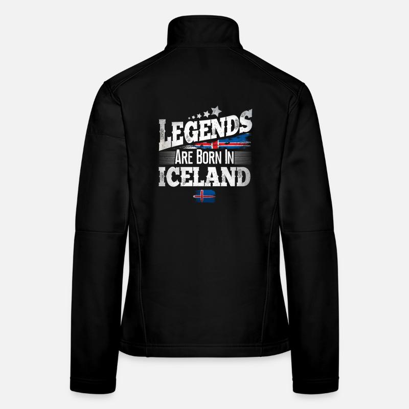 Islande Lieu de naissance Anniversaire Veste en tissu softshell Femme