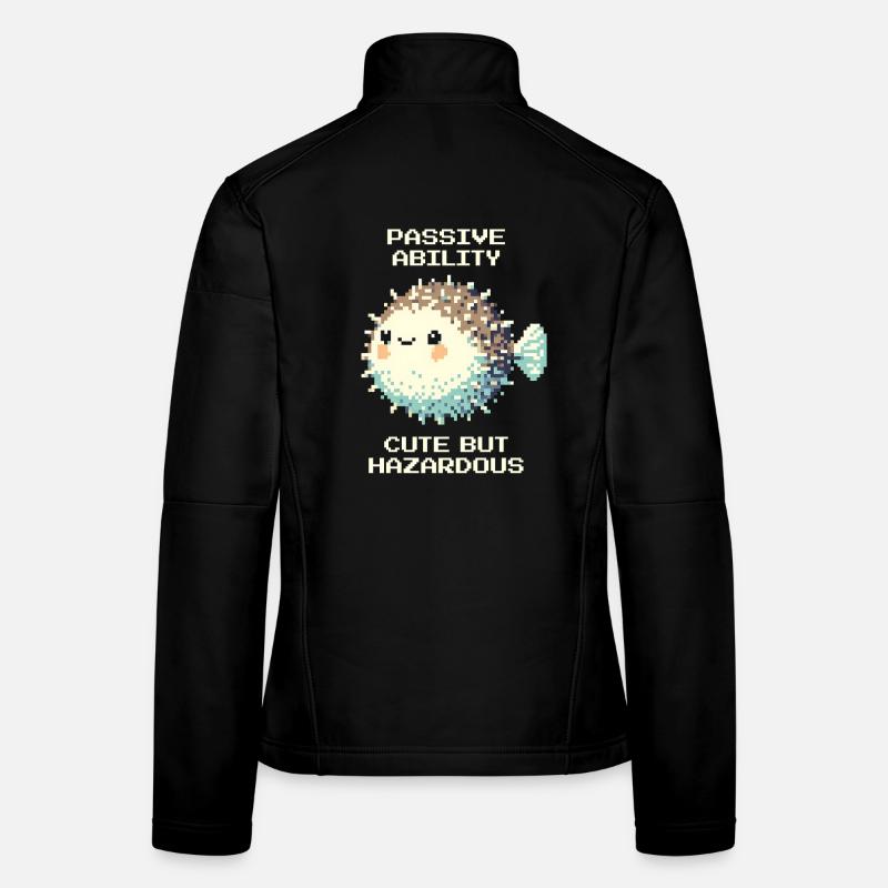 Passif : doux, mais dangereux | Poisson-globe Veste en tissu softshell Femme