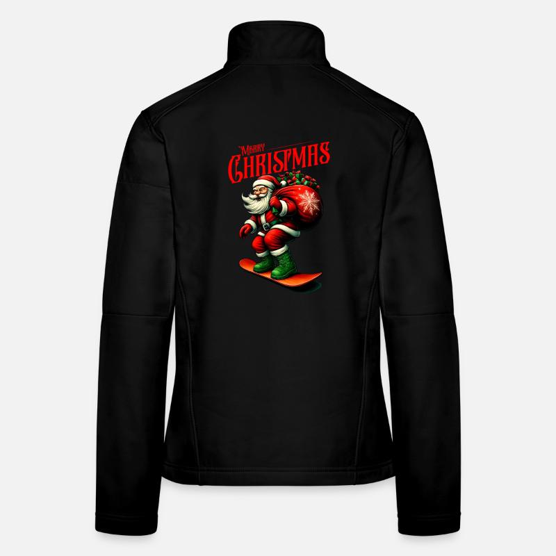 Snowboard Père Noël – Joyeux Noël Veste en tissu softshell Femme