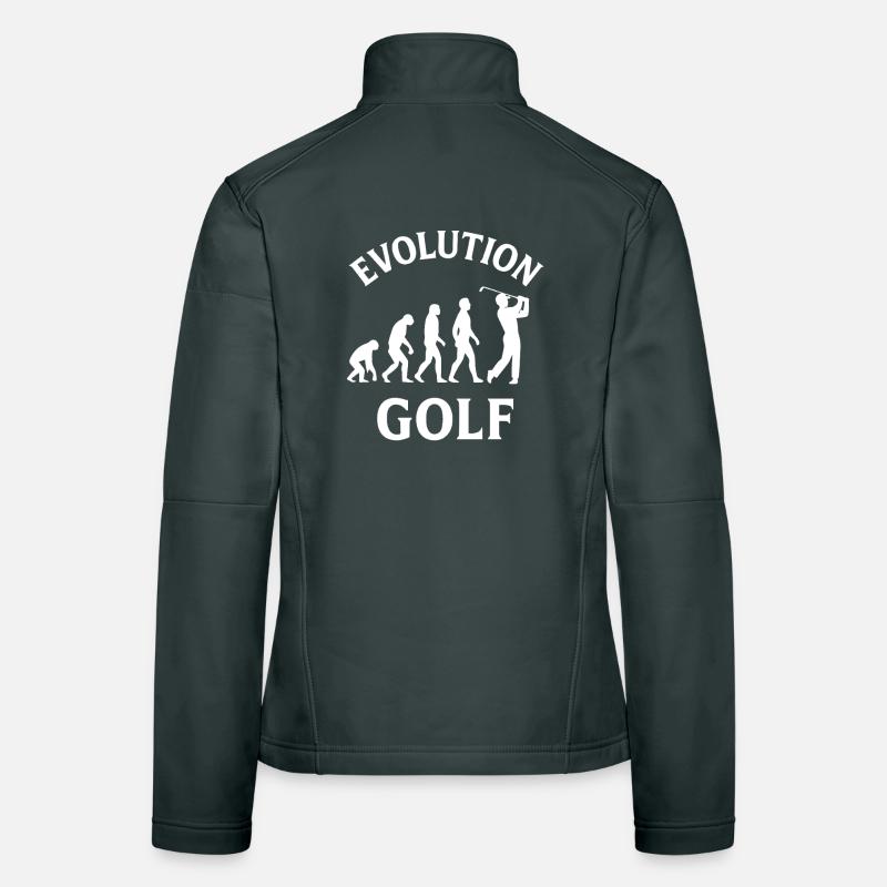 Evolution Golf Lustiges Golfdesign Frauen Softshelljacke