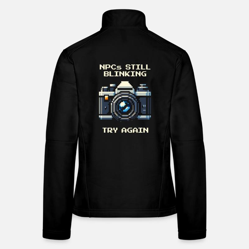 NPC is still blinking | Try again, portrait Women's Softshell Jacket