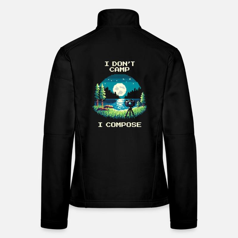 I don't camp, I compose | Composition Women's Softshell Jacket