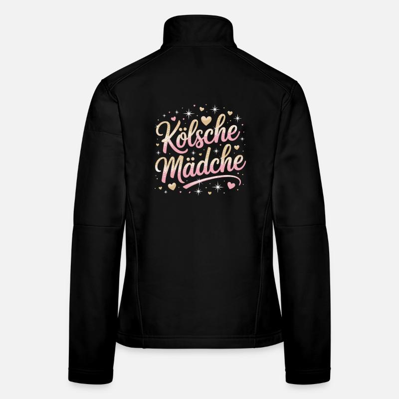 Kölsche Mädche Karneval Köln Kölle Kölsch Mädchen - Frauen Softshelljacke - Schwarz