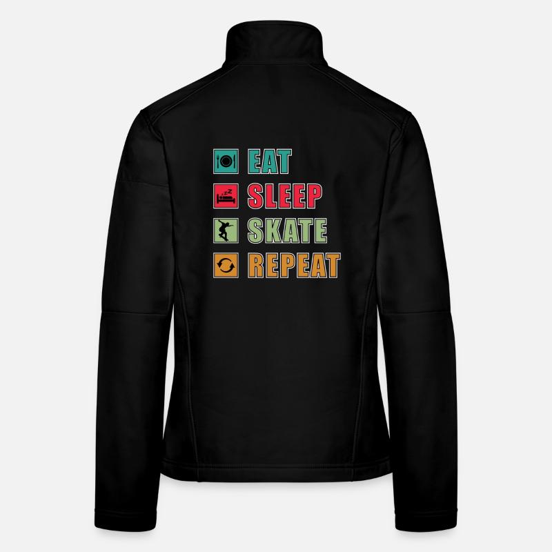 Eat Sleep Skate Repeat Frauen Softshelljacke
