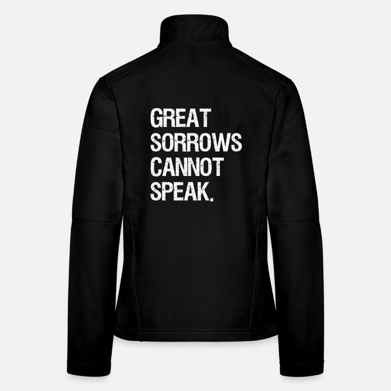 les grands chagrins ne peuvent pas parler Veste en tissu softshell Femme