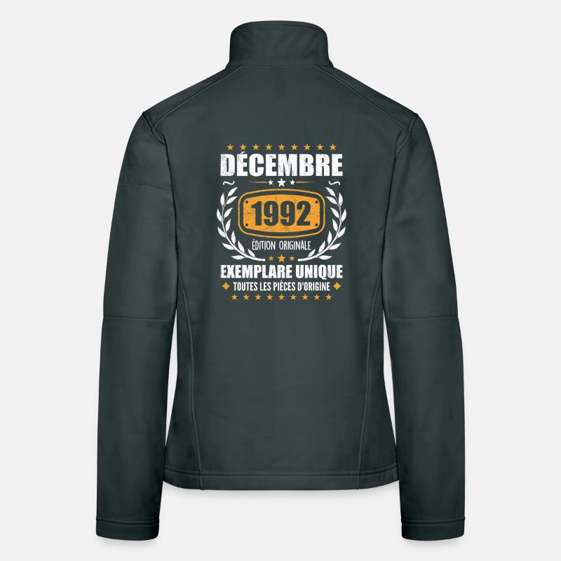 Décembre 1992 Anniversaire - Nées En Décembre 1992 Veste en tissu softshell Femme