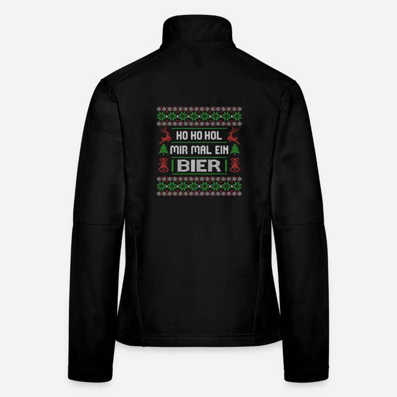 Ho, Ho, Hol mir mal ein Bier - Noël moche Veste en tissu softshell Femme