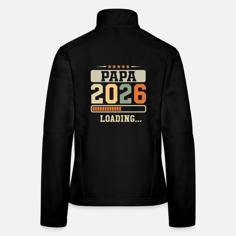 Papa 2026 Loading Zukünftiger Vater Geschenk - Frauen Softshelljacke - Schwarz