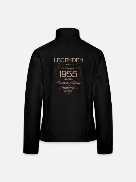 70. Geburtstag Legende November Jahrgang 1955 - Frauen Softshelljacke - Schwarz - Hinten