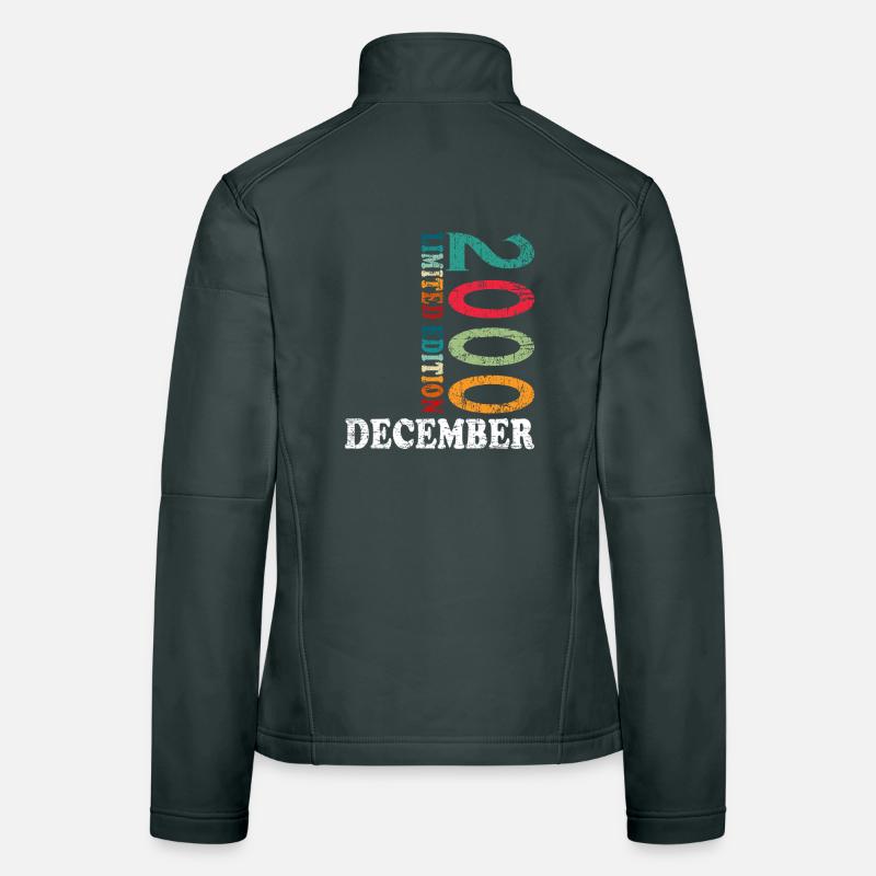 Anniversaire en décembre 2000 - décembre Veste en tissu softshell Femme