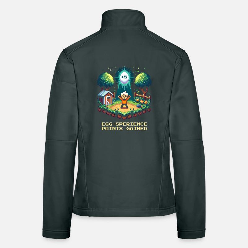 Egg-sperience points collected | Level Up Humor Women's Softshell Jacket
