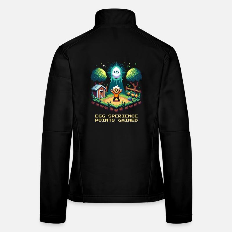 Egg-sperience Punkte gesammelt | Level Up Humor Frauen Softshelljacke
