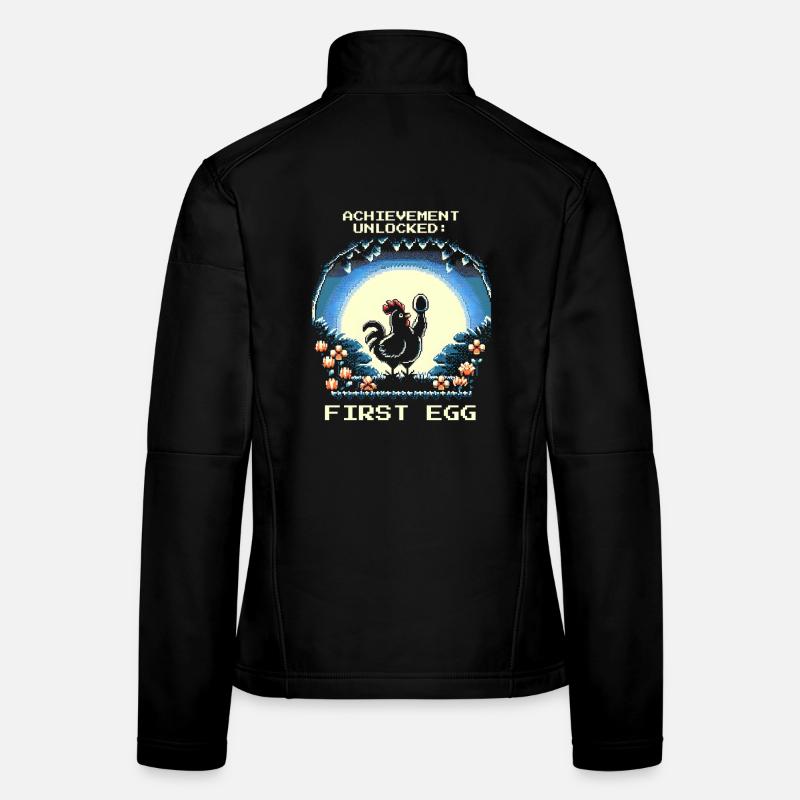 First Egg Unlocked | Chicken Gamer Humor Women's Softshell Jacket