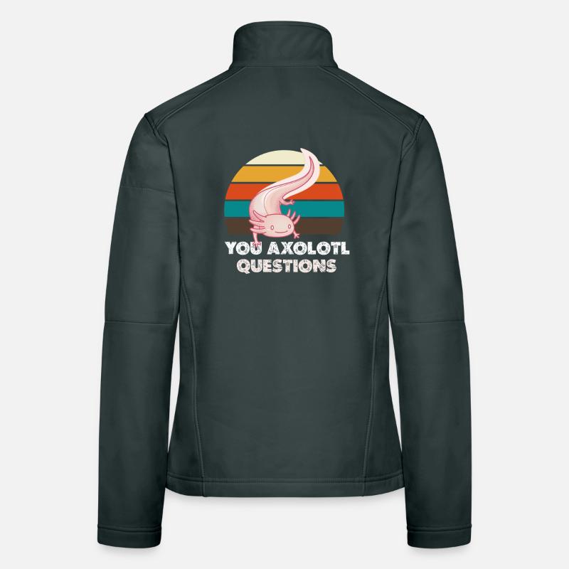Axolotl Sunset Retro Women's Softshell Jacket