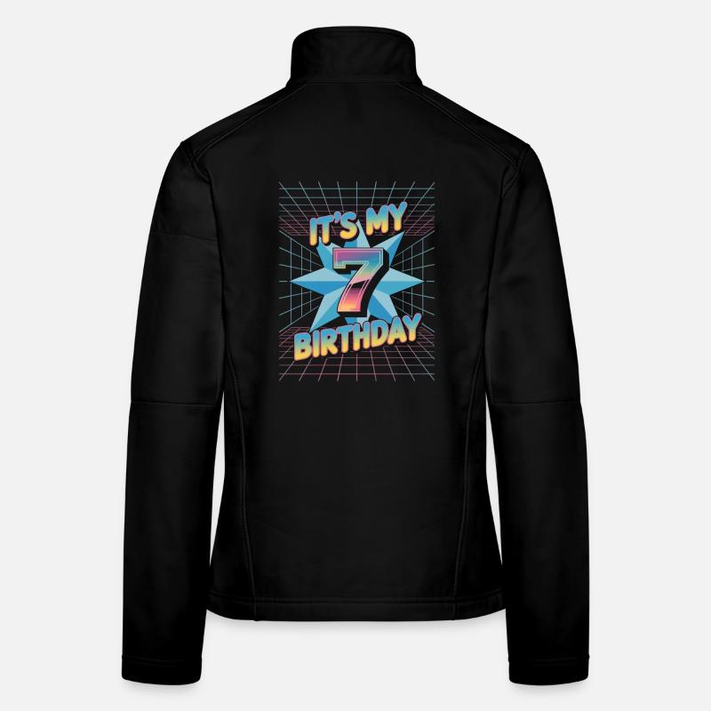 7th Birthday Gift in Cool 80s Style Women's Softshell Jacket