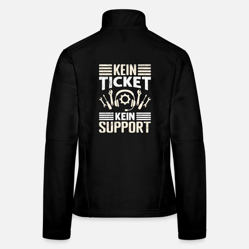 Nerd Computer NO TICKET NO SUPPORT FUNNY Women's Softshell Jacket