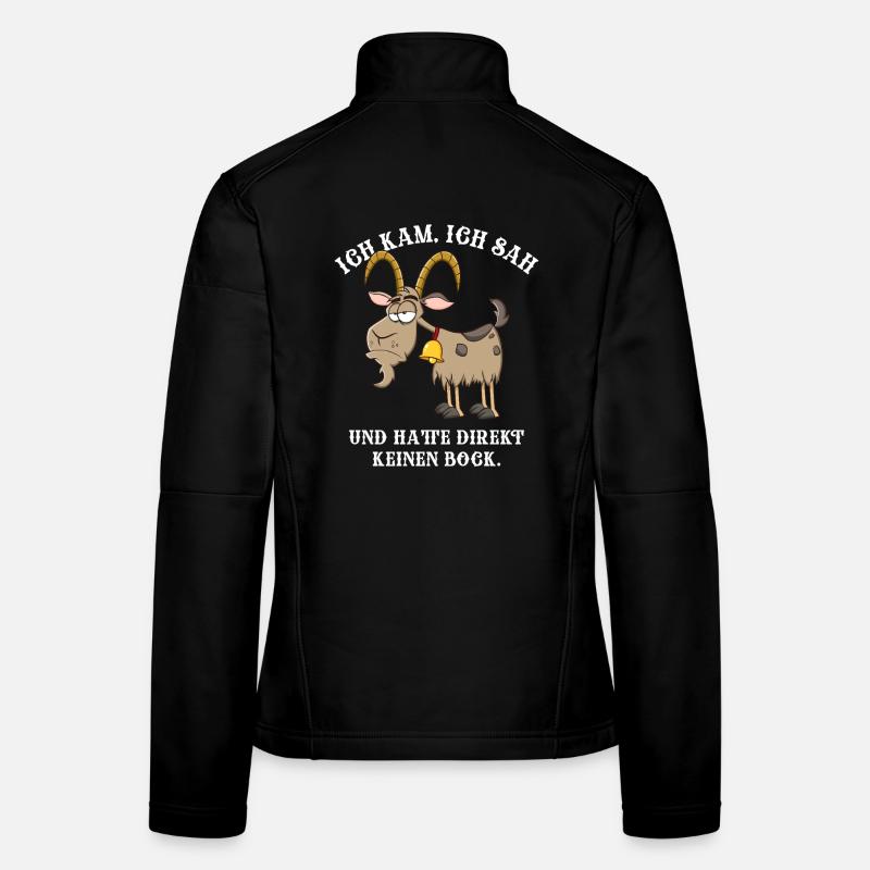Ich kam, ich sah | kein Bock | Ziege Frauen Softshelljacke