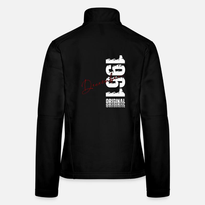 65e anniversaire Original Décembre Né en 1961 Veste en tissu softshell Femme