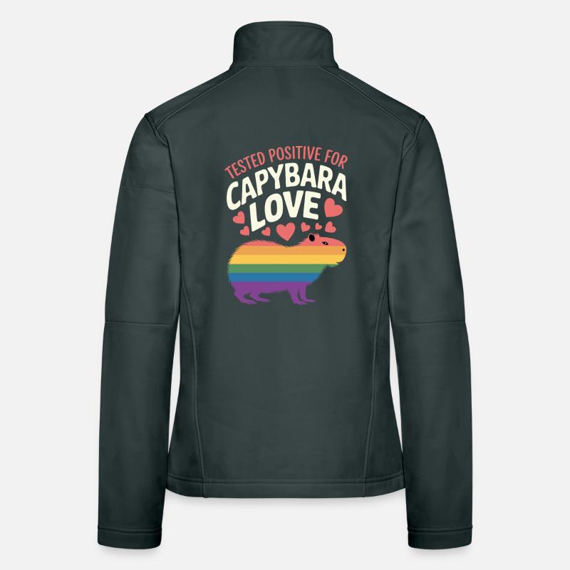 Capybara Rainbow Love Design Women's Softshell Jacket