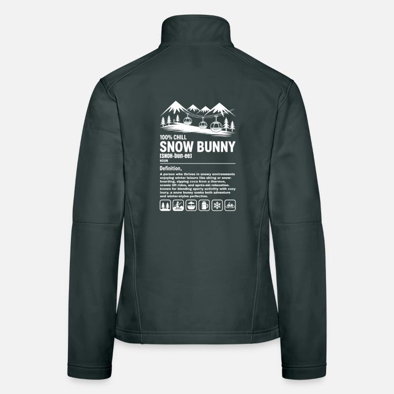 Casual Snow Bunny Definition Winter Mountains Women's Softshell Jacket
