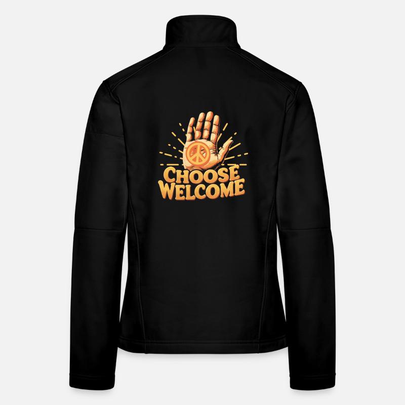 Menschlichkeit Equality Choose Welcome Frauen Softshelljacke