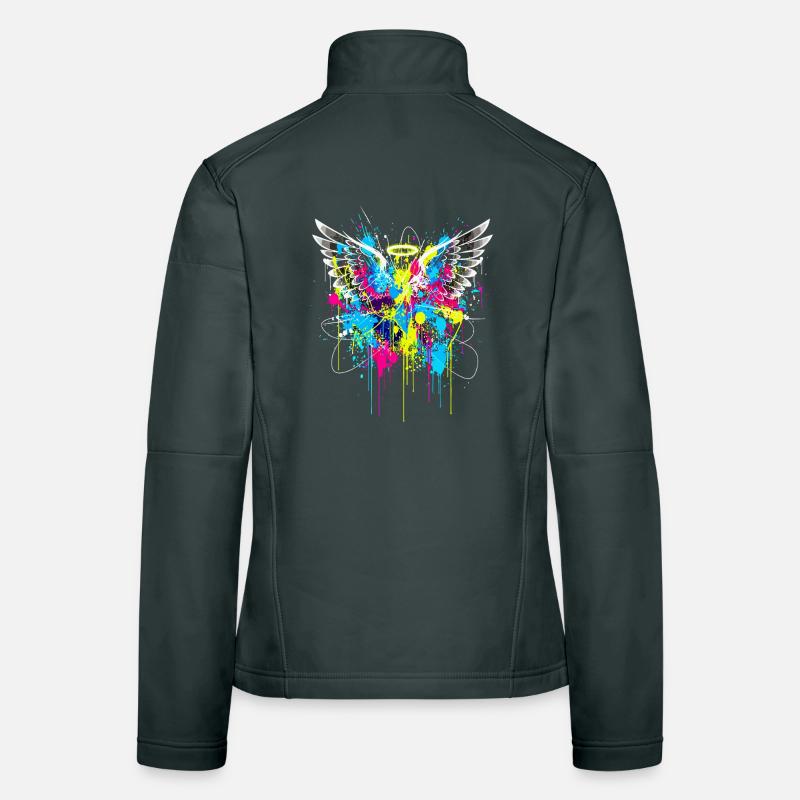 AILES D’ANGE URBAIN SPLASH Art du graffiti Veste en tissu softshell Femme