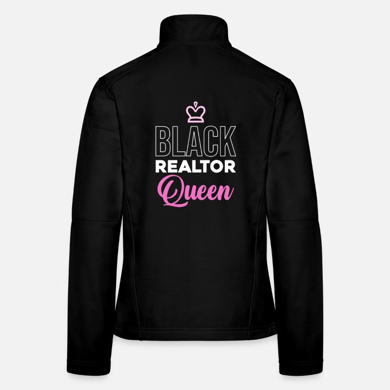 Reine de la propriété noire Veste en tissu softshell Femme