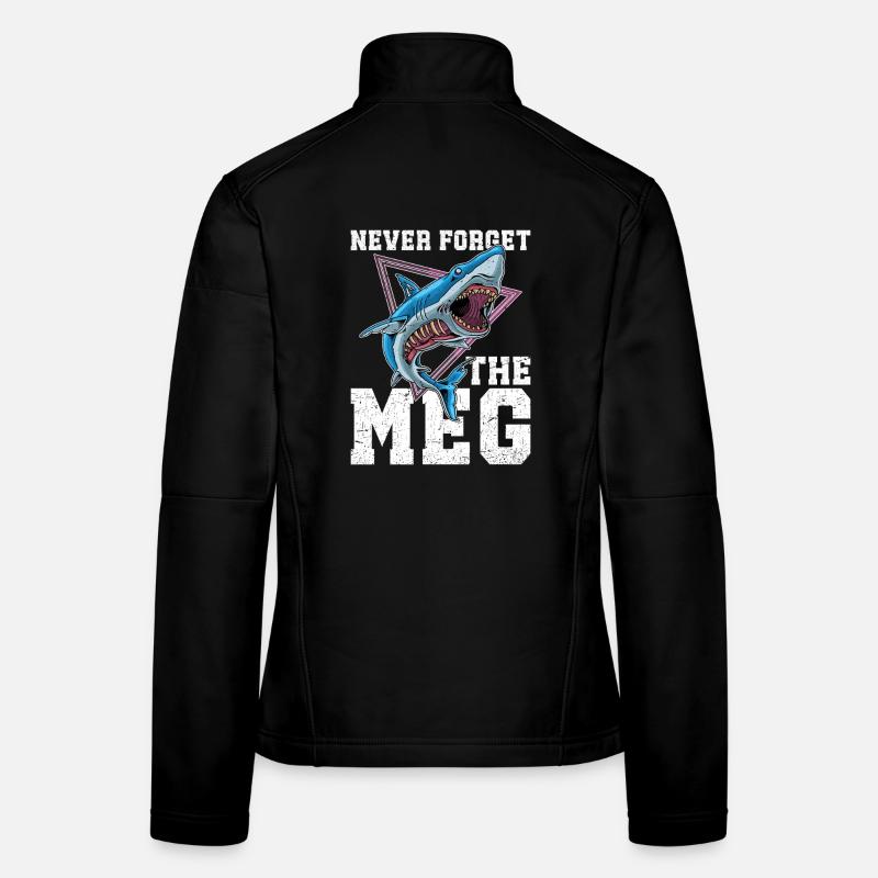Megalodon Research Team Real Megalodon Teeth Shark Women's Softshell Jacket