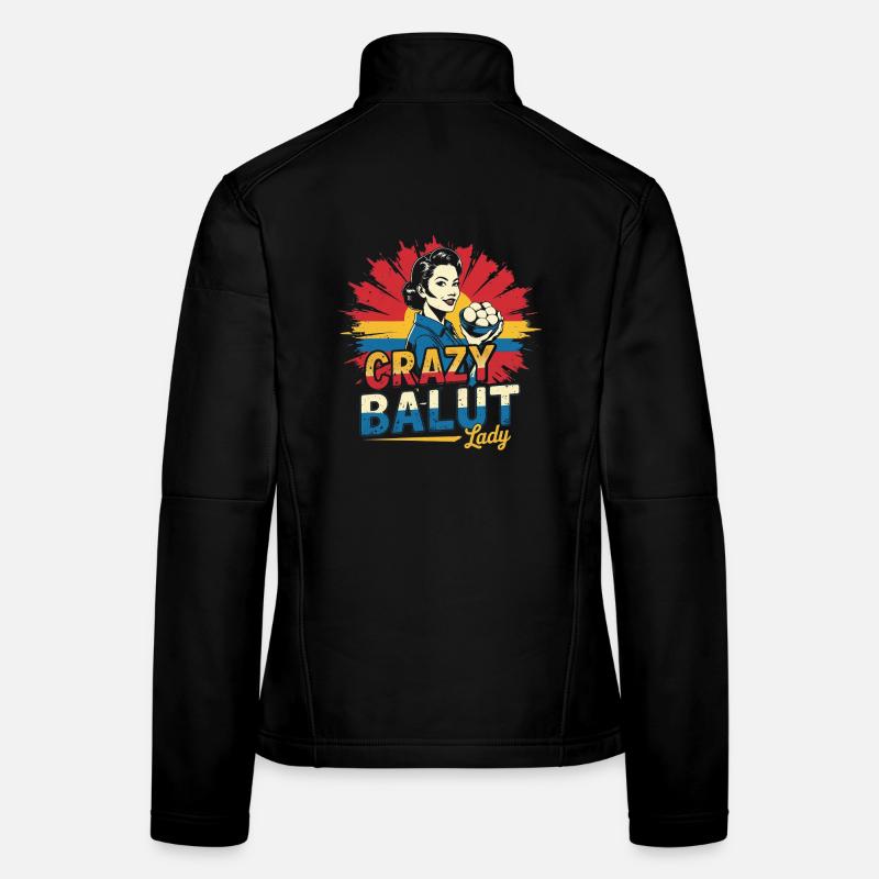 Crazy Balut Lady Philippines Women's Softshell Jacket